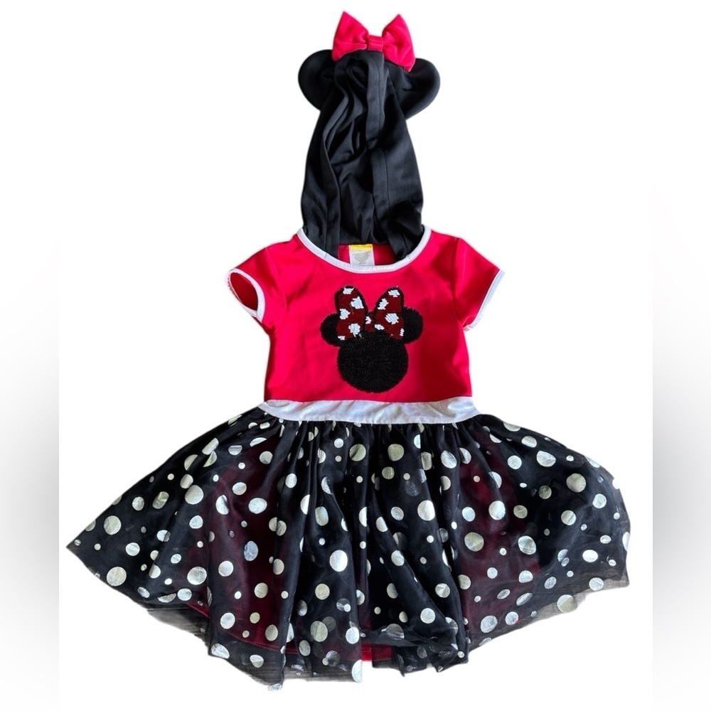 Disney Minnie Mouse Hooded Dress Red, Black, White Size XS (4/5)